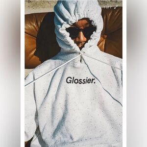Glossier Hoodie men’s large Limited edition Terrazzo sweatshirt speckled